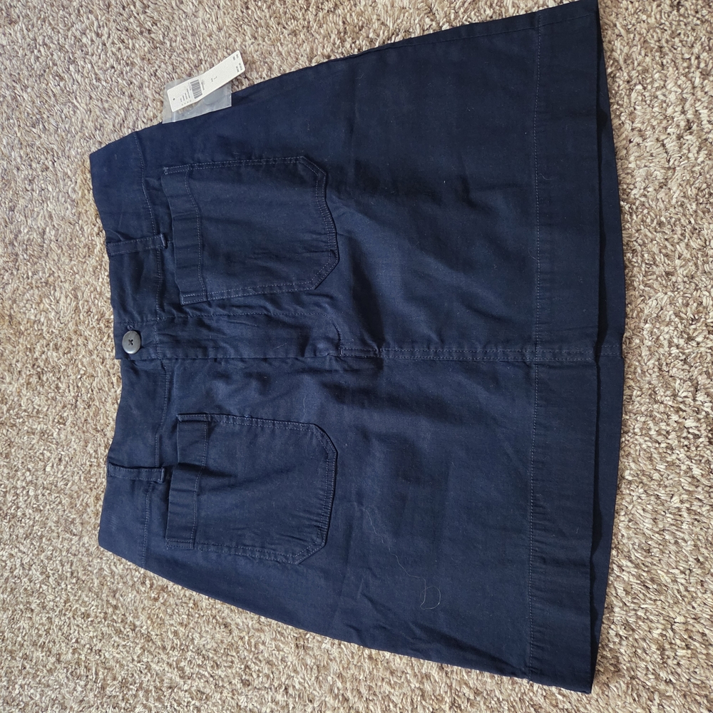 Maeve Navy Mini Skirt with Front Pockets
